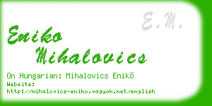eniko mihalovics business card