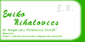 eniko mihalovics business card